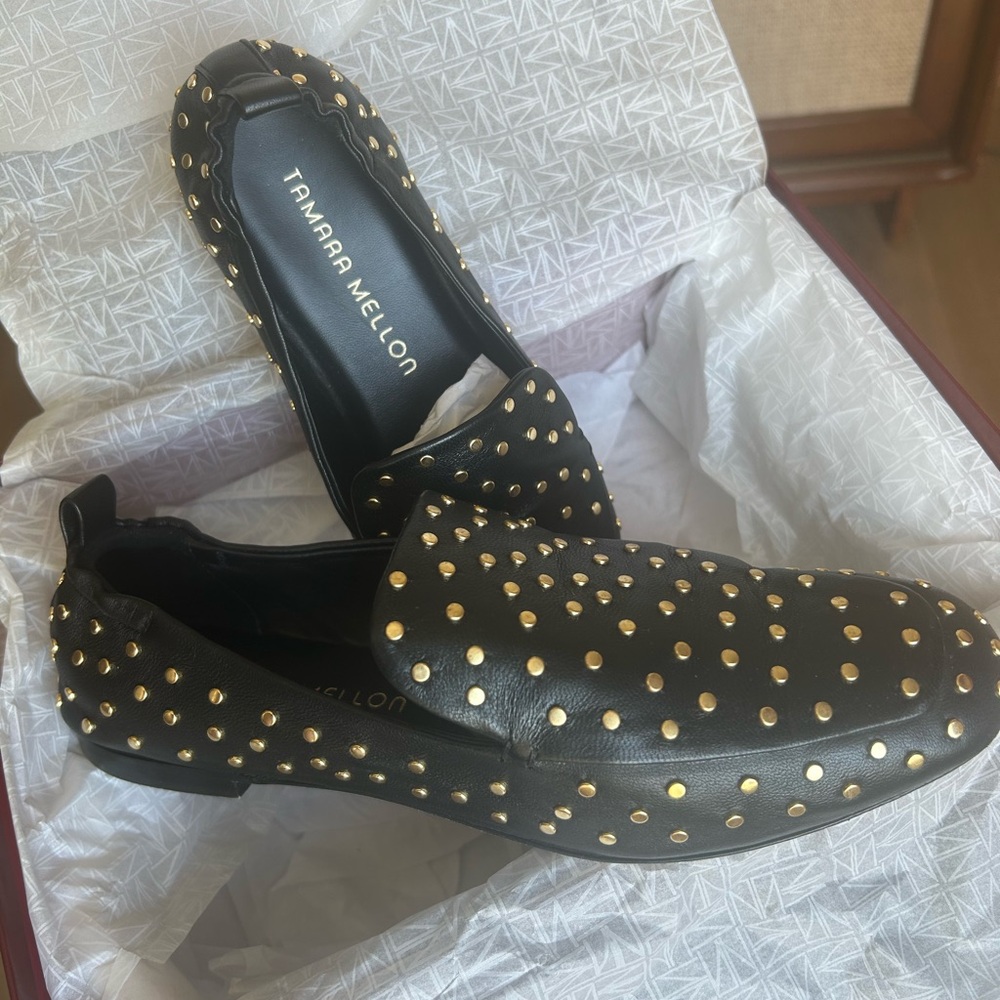 Tamara Mellon Stow Stud 10 Nappa size 6.5/36.5 - Picture 12 of 15